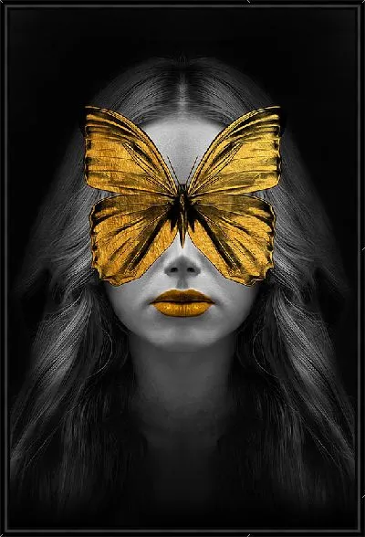 Картина Девушка с золотой бабочкой