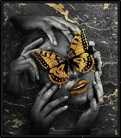 Девушка с золотой бабочкой №2