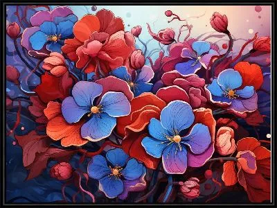 Картина Яркие фиалки