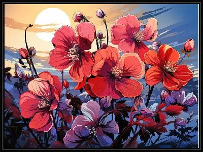 Фиалки на закате