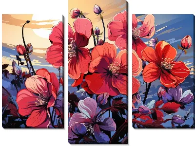 Фиалки на закате