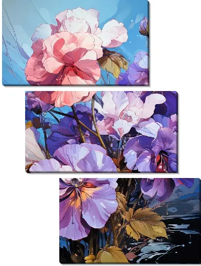 Модульная картина Фиалки №40