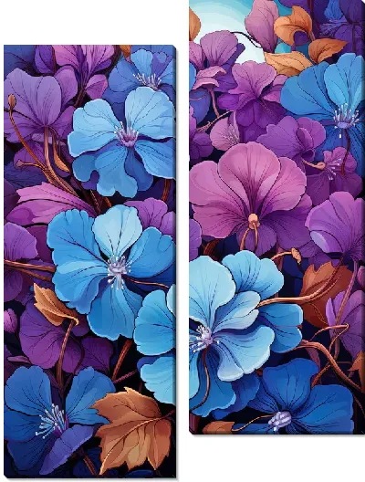 Модульная картина Фиалки №41