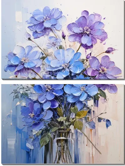 Модульная картина Фиалки №45