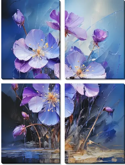 Модульная картина Фиалки №47