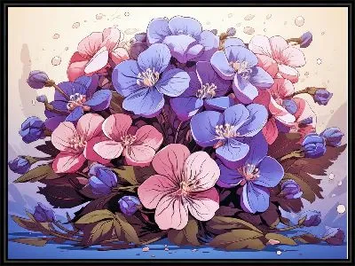 Картина Фиалки №61