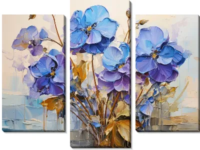 Модульная картина Фиалки №73