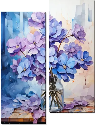 Модульная картина Фиалки №82