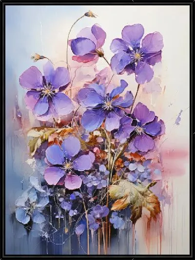 Картина Фиалки №86