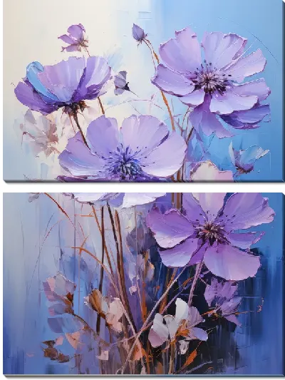 Модульная картина Фиалки №95