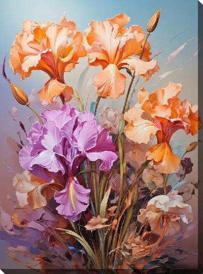 Картина маслом Ирисы №50