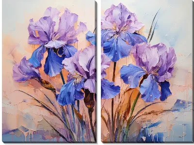 Модульная картина Ирисы №59