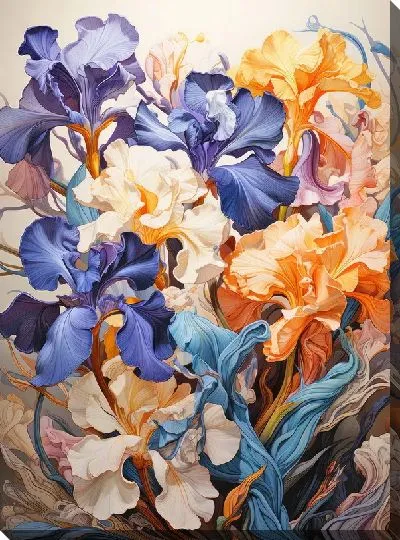 Картина маслом Ирисы №70