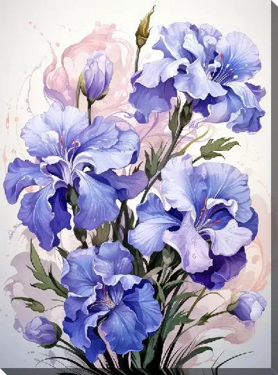 Картина маслом Ирисы №75