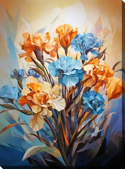 Картина маслом Ирисы №78