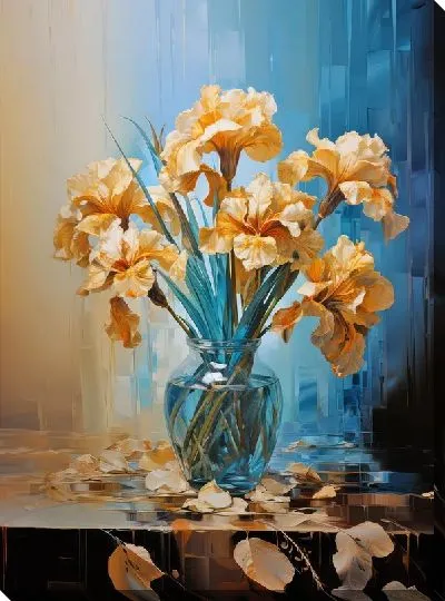 Картина маслом Ирисы №79