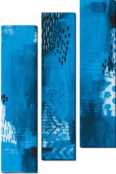 Модульная картина Синяя абстракция