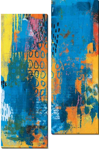 Модульная картина Цветная текстура