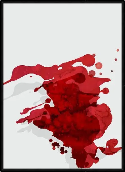 Картина Красный минимализм на светлом фоне