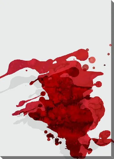 Постер Красный минимализм на светлом фоне