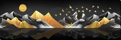 Постер Ночные золотые горы