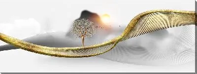 Постер Композиция с золотым деревом