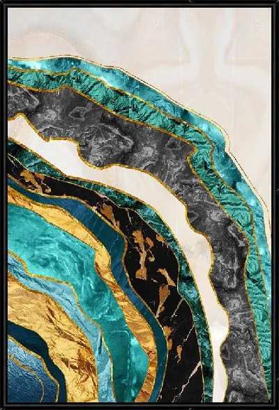 Картина Срез камня с золотыми включениями