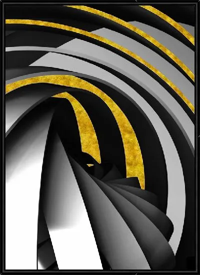 Картина Геометрия золотой абстракции