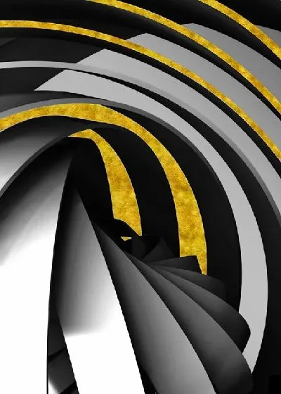 Плакат Геометрия золотой абстракции