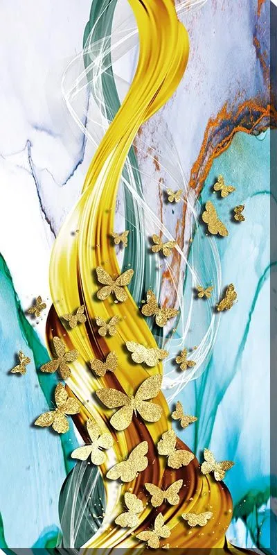 Постер Золотые бабочки абстракции
