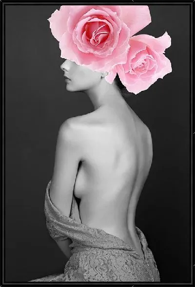Картина Девушка с розовыми розами