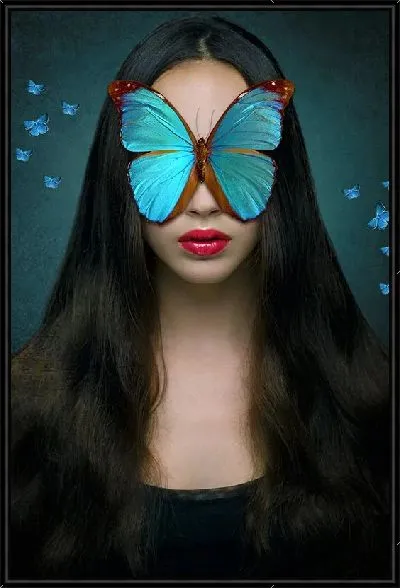 Картина Девушка и бабочка