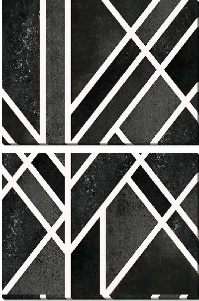 Модульная картина Абстракция белых линий