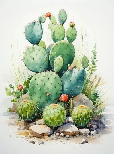 Плакат Суккуленты