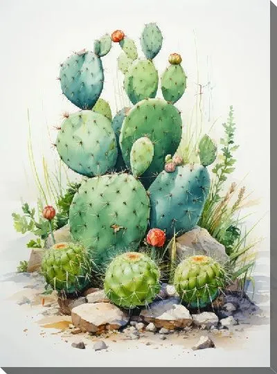 Постер Суккуленты