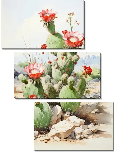 Модульная картина Кактусы №2