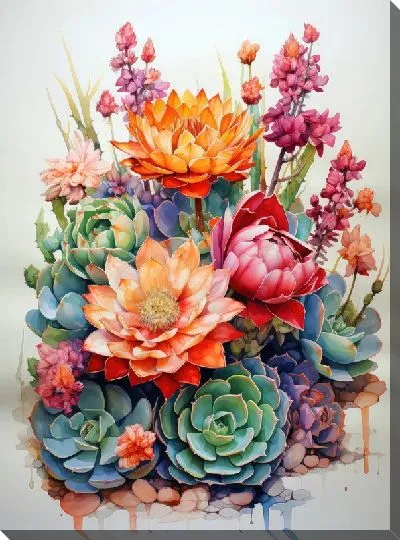 Картина маслом Кактусы №4