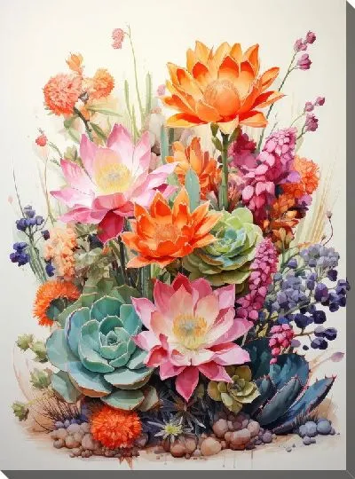 Картина маслом Кактусы №6