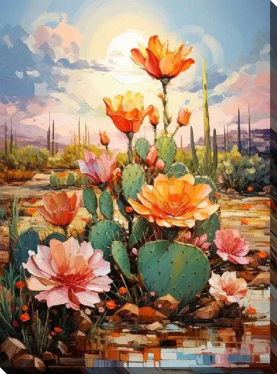 Картина маслом Кактусы №7