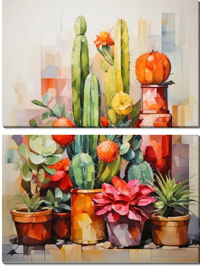 Модульная картина Арт кактусы №5