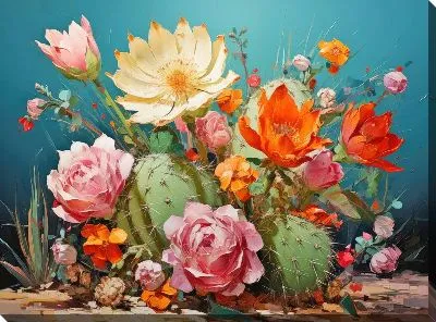 Картина маслом Кактусы №17