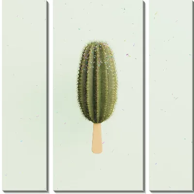 Модульная картина Кактус-мороженое