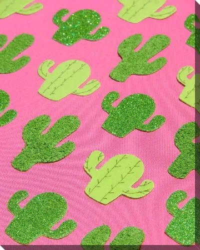 Постер Аппликация кактусы