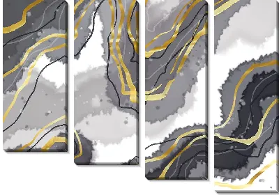 Модульная картина Абстракция золотого сечения