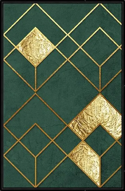 Картина Золотые ромбы и линии