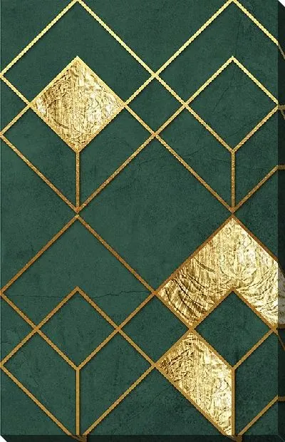 Постер Золотые ромбы и линии