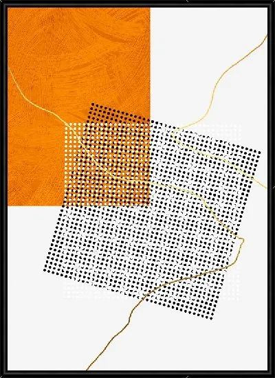 Картина Геометрия оранжевого квадрата