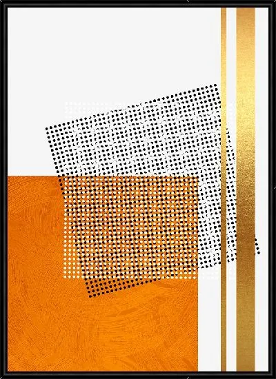 Картина Геометрия оранжевого квадрата №2