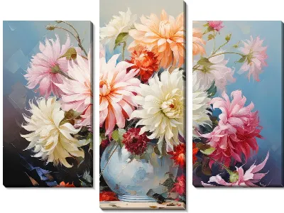 Модульная картина Хризантемы №82