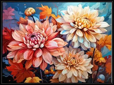 Картина Хризантемы №85
